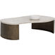Nafisa 63 X 40 inch Cream / Antique Bronze Coffee Table